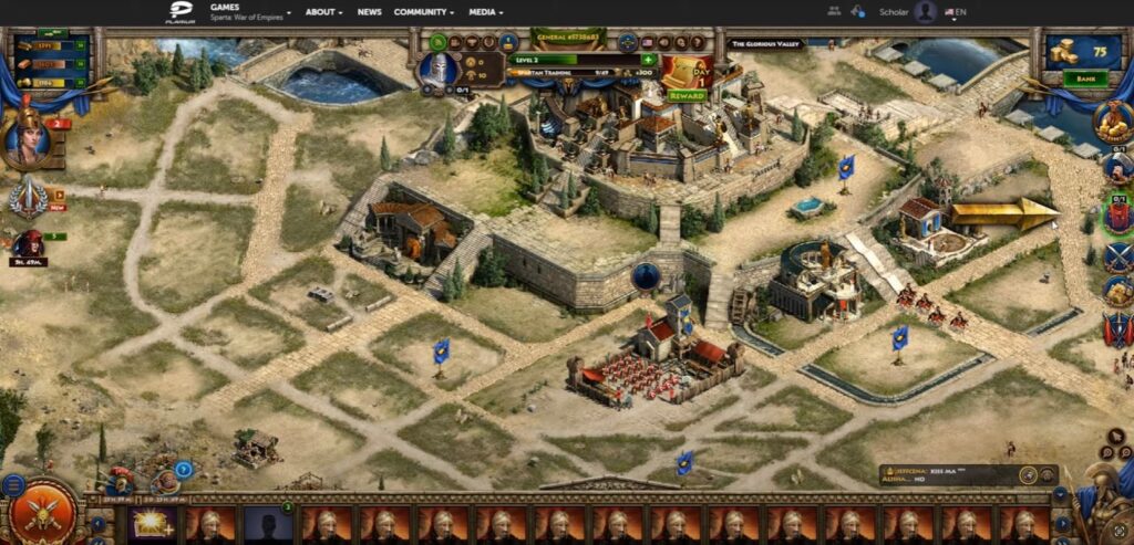 Sparta: War of Empires game field