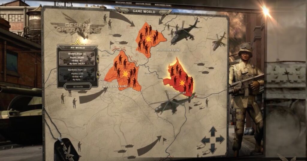 Desert Operations game map