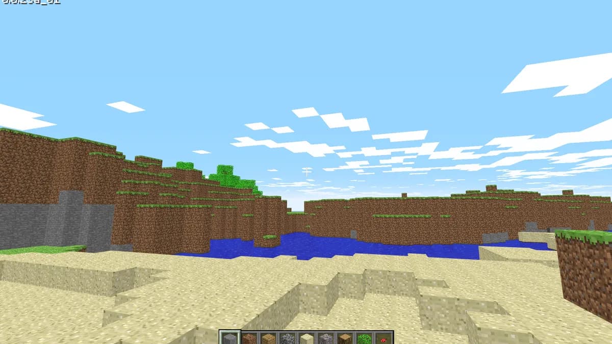 Screen from Minecraft Classic Browser Game